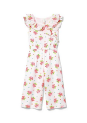 kids evie ayla janie and jack floral swiss dot jumpsuit