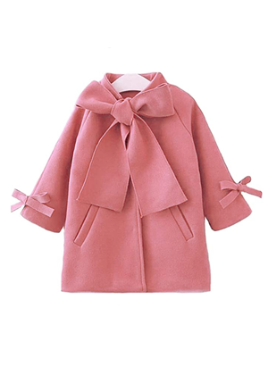 pink bow jacket coat amazon girls evie ayla kids