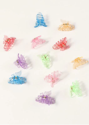 pastel butterfly hair claw clips mini kids shein evie ayla