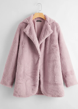 purple lavender faux fur coat brookie shein