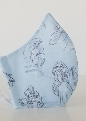 blue disney princess toddler face masks etsy