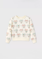 minnie mouse pastel sketch sweatshirt cream ivory evie ayla target