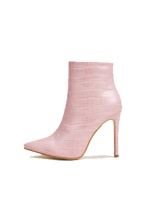 pink ankle boots shein brookie