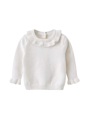 white ruffle toddler sweater evie ayla amazon