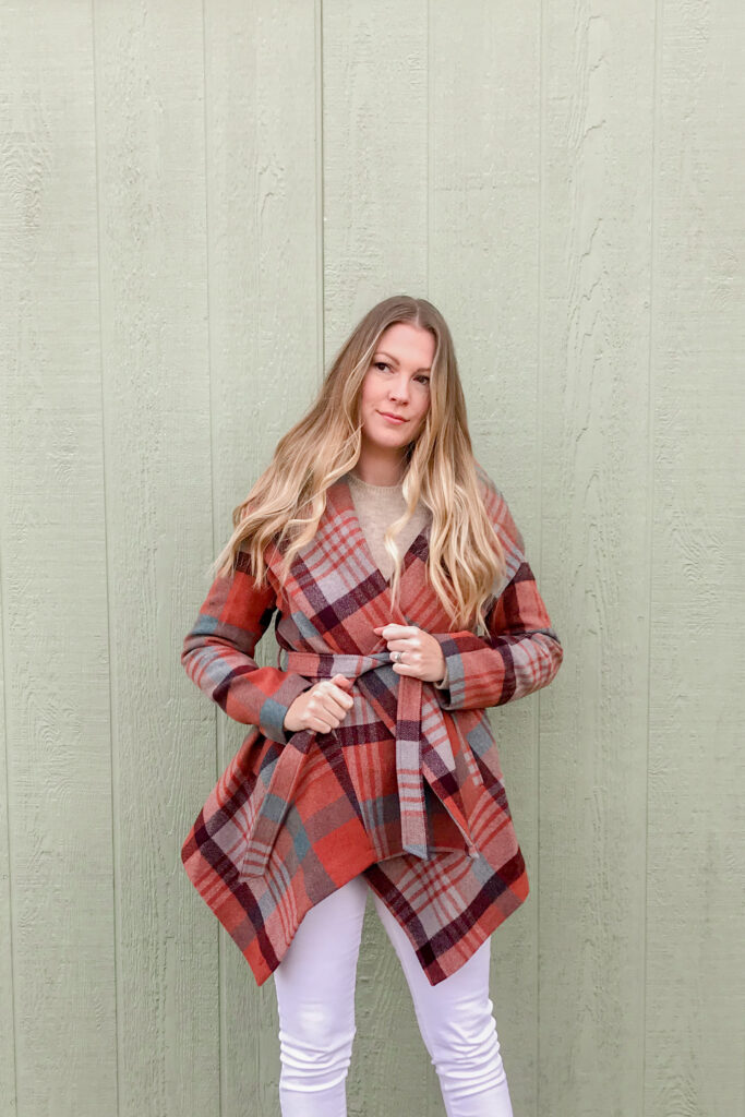 Plaid Wrap Coat 6