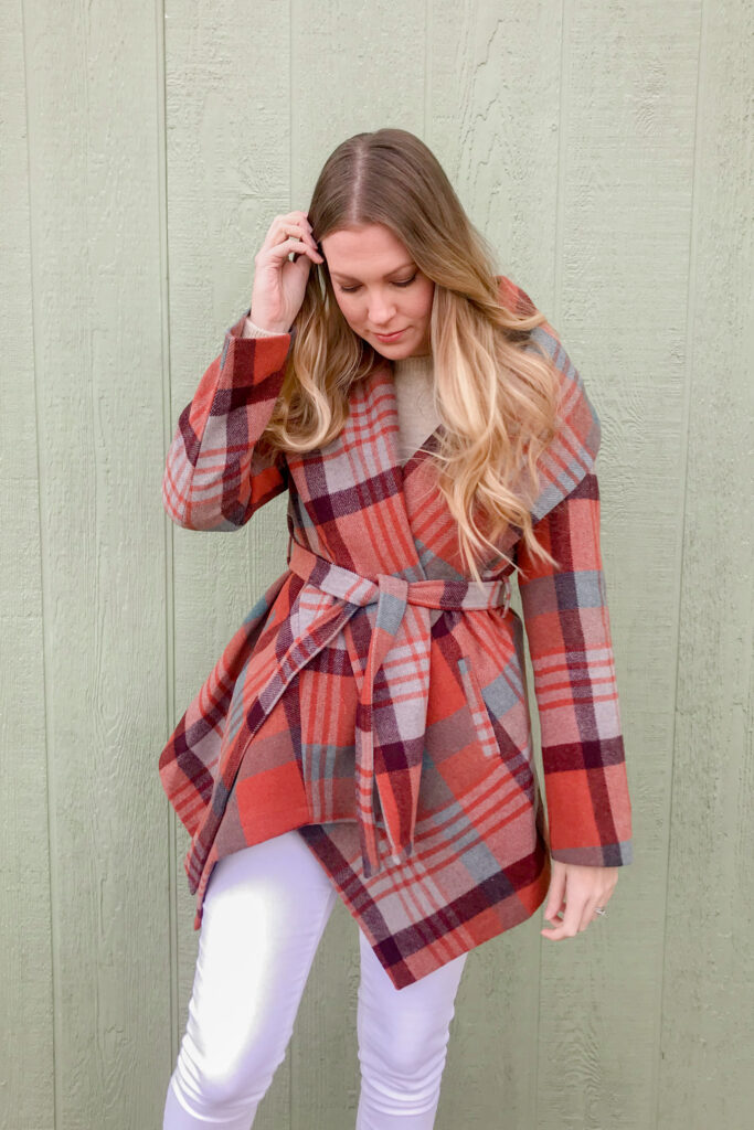 Plaid Wrap Coat 4