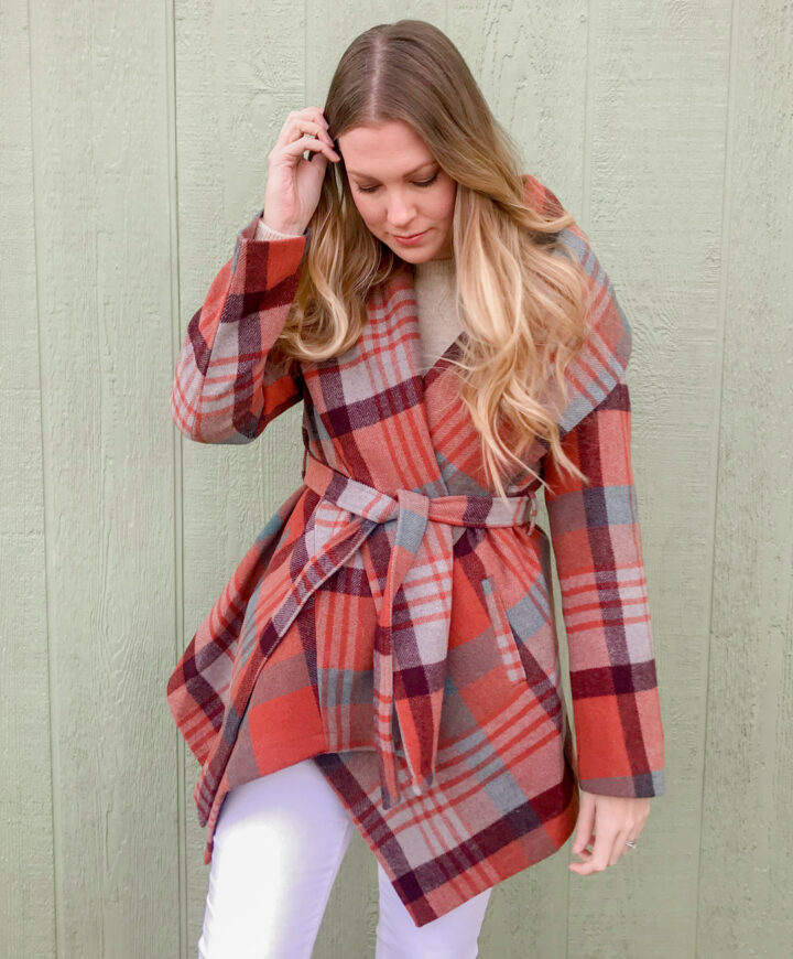 Plaid Wrap Coat 4