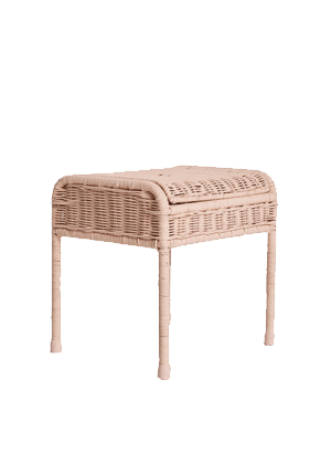 olli ella storie stool storage wicker pink kids home playroom