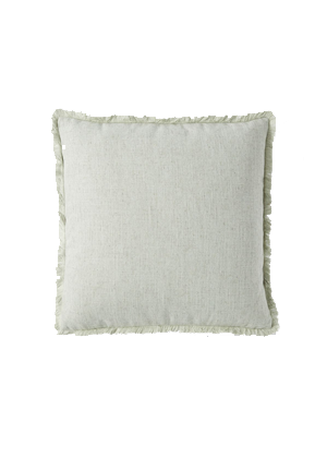 sage green linen fringe cushion bedroom target home