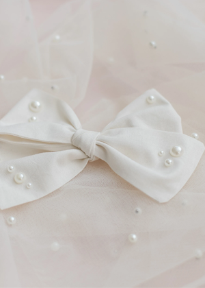 white linen bow white pearl etsy bebe theory evie ayla hair