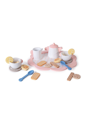 wooden tea set tray cookies toy kids evie ayla target