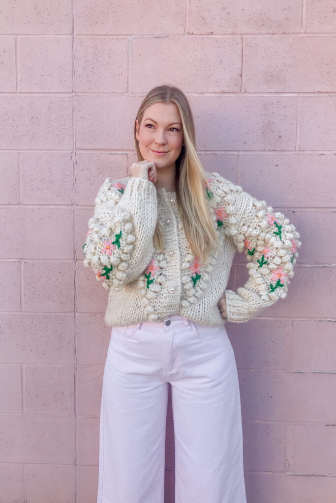 Pearl Button Floral Cardigan 6