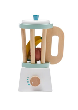 blue kids wooden toy blender fruit adairs evie ayla