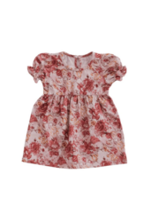 lulu and milly dress puff sleeves florence floral dusty rose pink toddler evie ayla