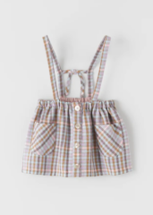 purple check plaid overall skirt pinafore dress evie ayla zara