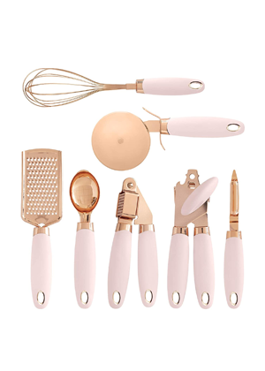 rose gold pink gadgets grater whisk peeler kitchen utensils set home amazon